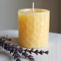 Hand-poured beeswax candle